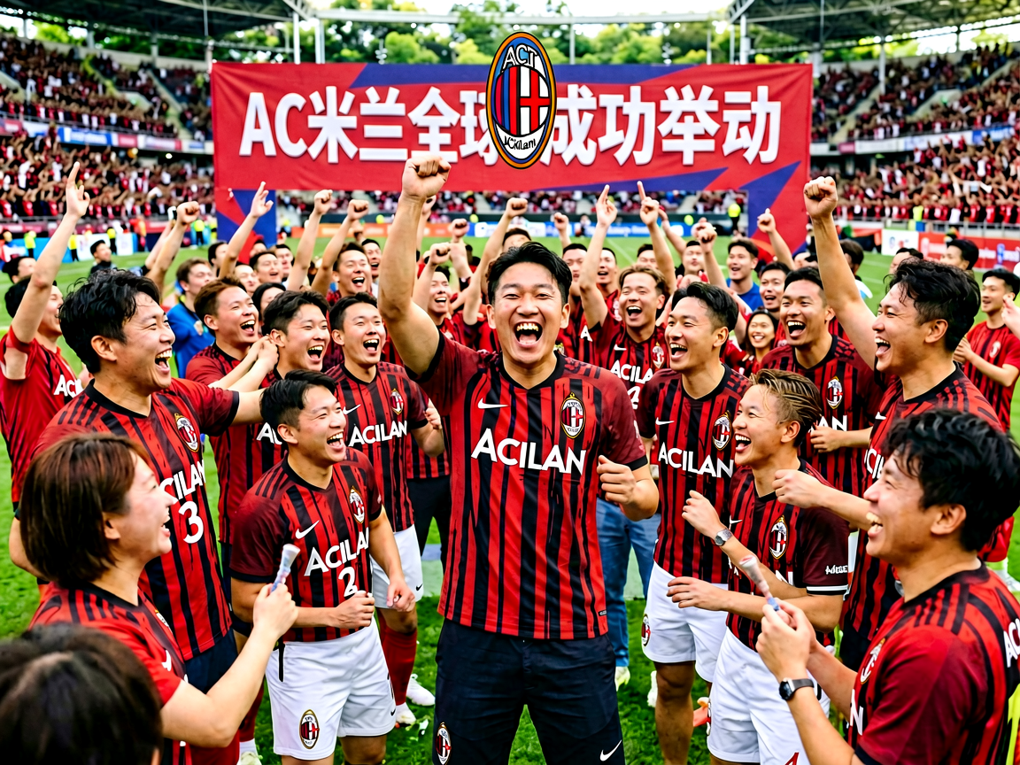 AC米兰全球球迷庆祝场景